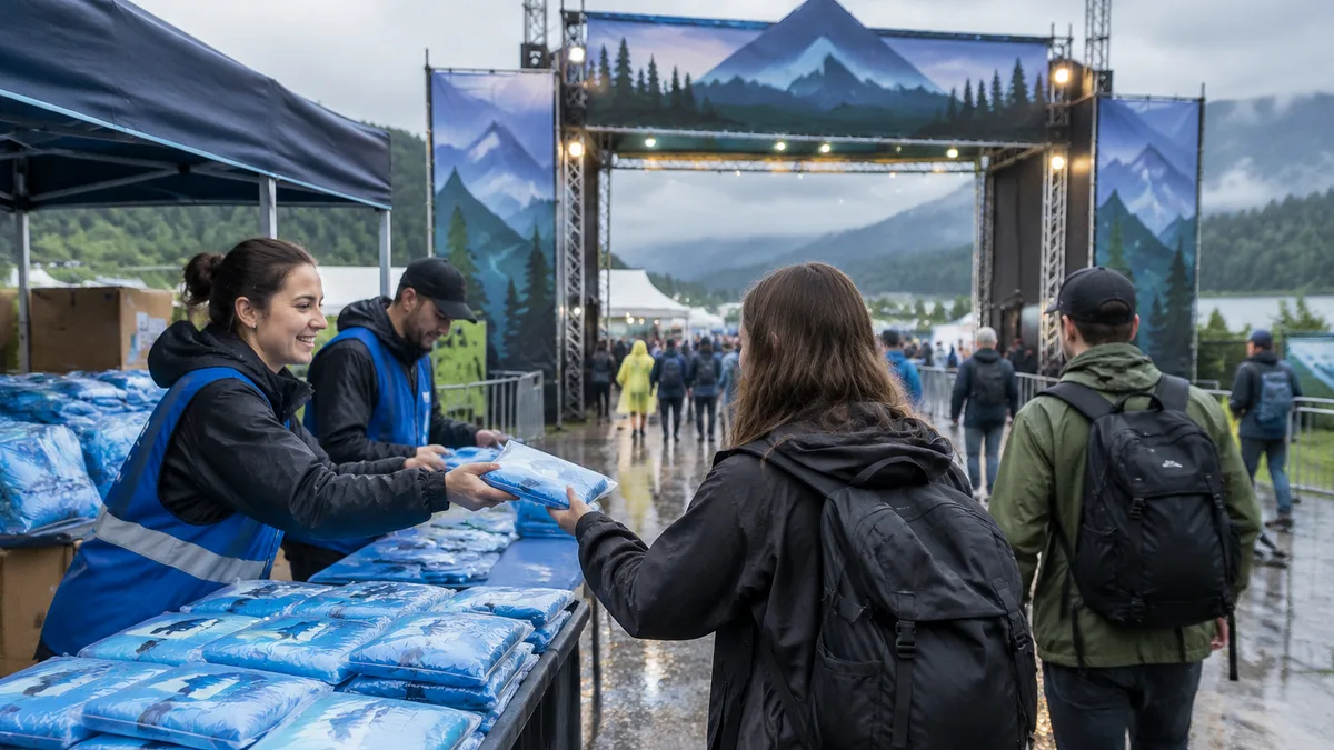 A Pacific Northwest music festival with 20,000 attendees and a 30-day lead time sourced cu
